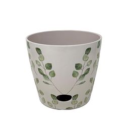 Bamboo Blooms 7 in. D Bamboo Green Leaves Flower Pot Green