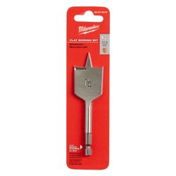 Milwaukee 1-1/4 in. D X 4.5 in. L Flat Boring Auger Bit Carbon Steel 1 pc
