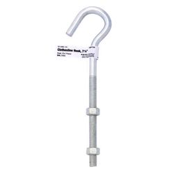 Hampton Medium Zinc-Plated Silver Steel 7.25 in. L Clothesline Bolt Hook 240 lb 1 pk