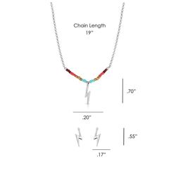 Montana Silversmiths Women's Lightening Bolt Beaded Silver Jewelry Sets Water Resistant