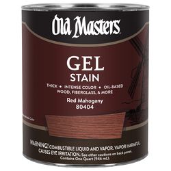 Old Masters Semi-Transparent Red Mahogany Oil-Based Alkyd Gel Stain 1 qt