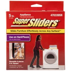 SuperSliders Black Assorted in. Adhesive Felt Heavy Duty Glide 4 pk