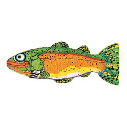 Fat Cat For Dog Multicolored Canvas Trout Dog Toy Large 1 pk