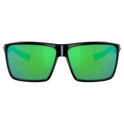Costa Rincon Sunglasses Unisex Black Frame Green Lens Polarized Blue Light Blocking