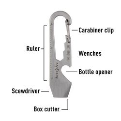 Nite Ize DoohicKey Stainless Steel Silver DoohicKey Multi Key Tool