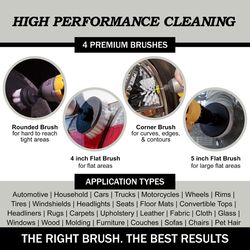 Drillbrush 5 in. W Soft Bristle Metal Handle Drill Brush Set