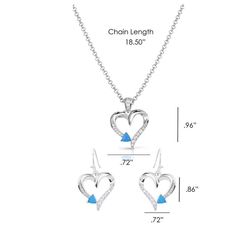 Montana Silversmiths Women's Love Everlasting Blue Opal Heart Blue/Silver Jewelry Sets
