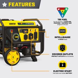Champion Tri-Fuel 4000 W Portable Generator
