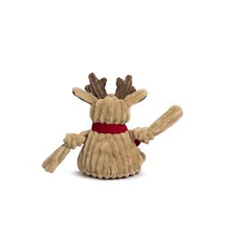 HuggleHounds Knottie For Dog Multicolored Plush Rudy Reindeer Dog Toy Super 1 pk