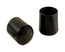 Shepherd Hardware Vinyl Leg Tip Black Round 1 in. W 4 pk
