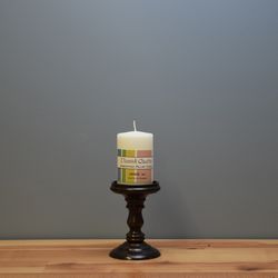 JANDE BLOKLYS Ivory Unscented Scent Pillar Candle