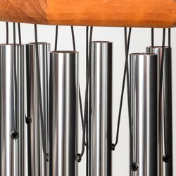 Wind River In Loving Memory Silver Aluminum/Wood 30 in. Wind Chime