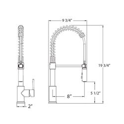 Huntington Brass Rexford II One Handle Satin Nickel Kitchen Faucet