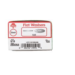 HILLMAN Zinc-Plated Steel 5/16 in. SAE Flat Washer 100 pk