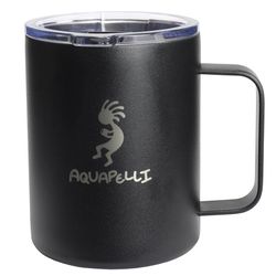Aquapelli 12 oz Solid Midnight Black BPA Free Vacuum Insulated Mug
