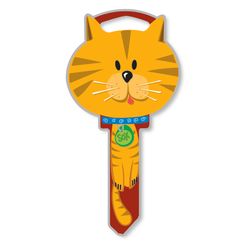 Lucky Line Key Shapes Cat House Key Blank Double For Kwikset Multicolored