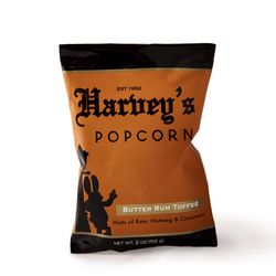 Harvey's Butter Rum Toffee Popcorn 2 oz Bagged