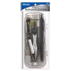 Bazic Products 10 in. Math Tool Set with Protractor 9 pc