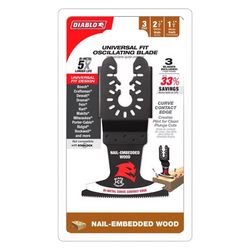 Diablo 2-1/2 in. W Bi-Metal Curve Contact Edge Oscillating Blade Nail-Embedded Wood 3 pk