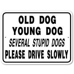 Noble Beasts Graphics English White Novelty Sign 9 in. H X 12 in. W