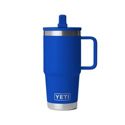 YETI Rambler 20 oz Royal Blue BPA Free Travel Straw Mug