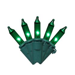 Celebrations Classic LED T5 Green 100 ct String Christmas Lights 24.75 ft.