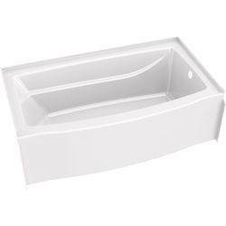 Delta Classic 500 18 in. H X 33.5 in. W X 60 in. L White Bathtub