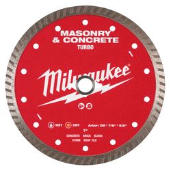 Milwaukee 7 in. D X 5/8 and 7/8 in. Steel/Diamond Matrix Diamond Saw Blade 1 pk