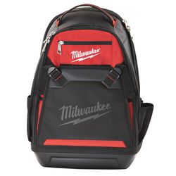 Milwaukee 9 in. W X 20 in. H Ballistic Nylon Backpack 35 pocket Black/Red