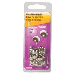 HILLMAN Large Size Brass Furniture Nails 1 pk