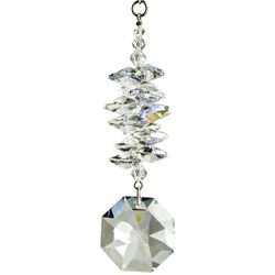Woodstock Chimes Clear Crystal 4 in. Octagon Wind Chime