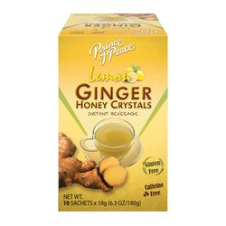 Prince of Peace Ginger Honey Crystals Lemon Tea Bags 10 pk