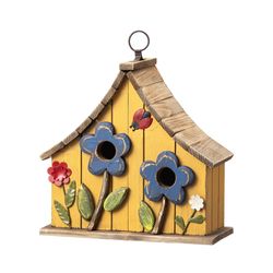 Glitzhome 10.5 in. H X 4.75 in. W X 10.75 in. L Wood Bird House