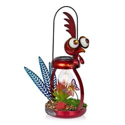 Alpine Red Acrylic/Iron 16 in. H Outdoor Decoration