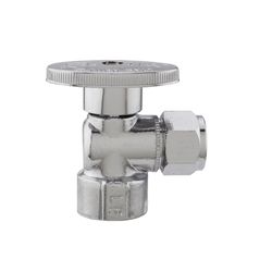 Keeney 1/2 in. FIP in. X 1/2 in. Flare Brass Angle Stop Valve