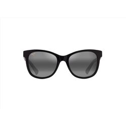 Maui Jim Kiopaa Sunglasses Women's Shiny Black Frame Neutral Gray Lens Polarized