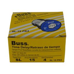 Bussmann 15 amps Tamper Proof Plug Fuse 4 pk