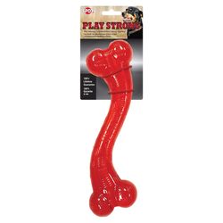 Spot Play Strong For Dog Red TPR S Rubber Bone 1 pk