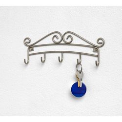Spectrum 9-1/4 in. L Silver Steel Small Scroll Key Rack 1 pk