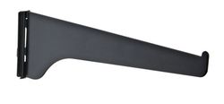 Knape & Vogt Black Steel Regular Duty Bracket 16 Ga. 12 in. L 160 lb