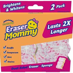 Scrub Daddy Eraser Mommy Non-Scratch Eraser Sponge For Household 5.5 in. L 2 pk