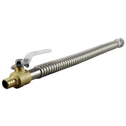 Apollo 3/4 in. PEX each X 3/4 in. D FPT 18 in. Stainless Steel Water Heater Connector with Ball Valv