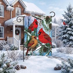 Briarwood Lane Woodland Wither Cardinals Garden Flag