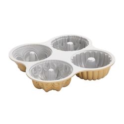 Nordic Ware 15 in. W X 15 in. L Quartet Bundt Pan Gold