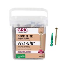 GRK Fasteners No. 9 in. X 1-5/8 in. L Tan Star Flat Head Deck Screws 540 pk