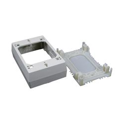 Legrand Rectangle Plastic 1 gang Outlet Box Ivory