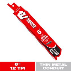 Diablo Amped 6 in. Carbide Tipped Reciprocating Saw Blade 12 TPI 1 pk