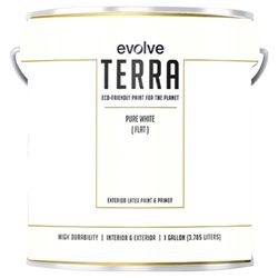 Evolve Terra Flat White Paint and Primer Exterior and Interior 1 gal
