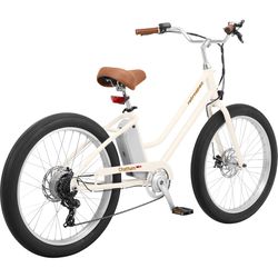 Retrospec Chatham Rev 3 Unisex Electric Beach Cruiser Eggshell