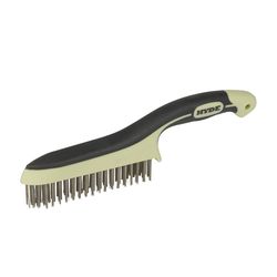 Hyde MAXXGRIP PRO 1 in. W X 11.75 in. L Stainless Steel Wire Brush